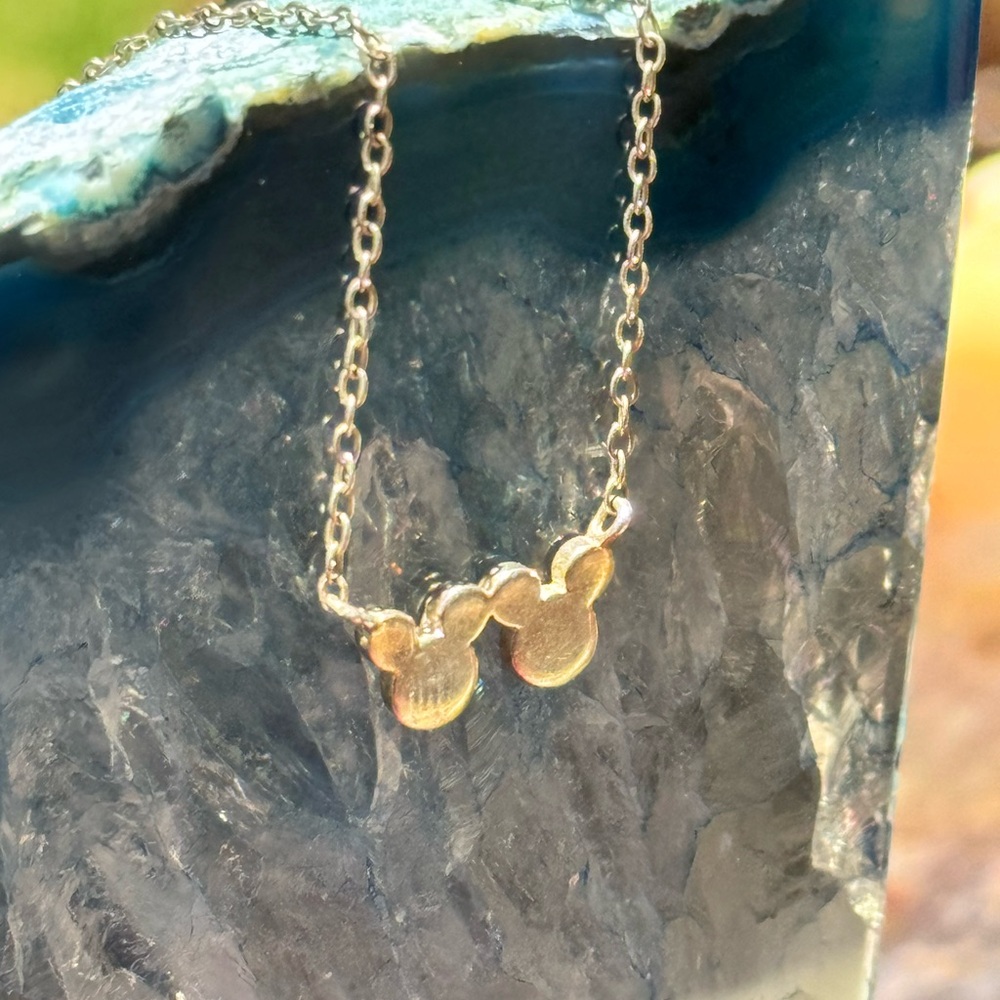 Minnie and Mickey 925 Sterling Silver Made in Italy Necklace